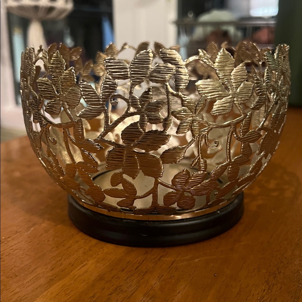 Bath & Body  Works Leafy Vine Bowl 3 Wick Candle Holder From Fall 2022